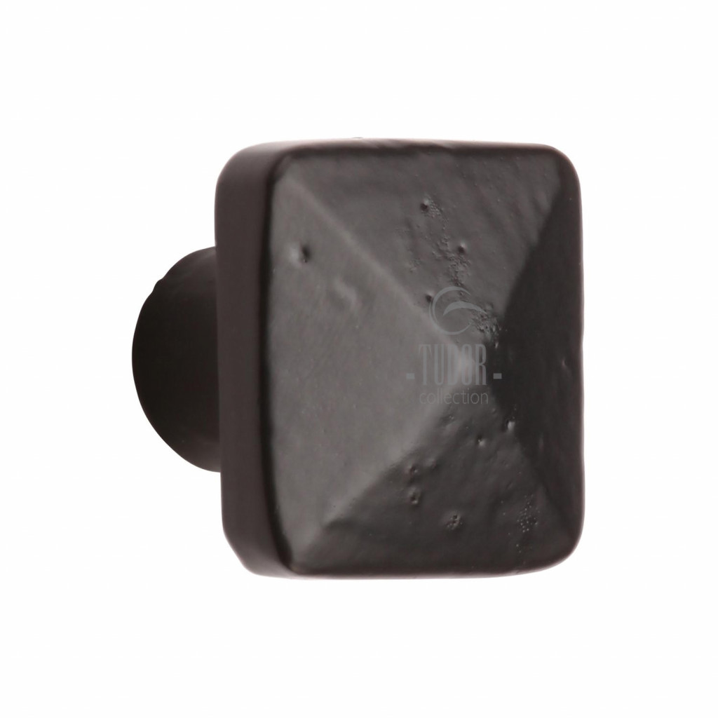 M Marcus Tudor Rustic Black Pyramid Design Cabinet Knob 32 x 32mm & 38 x 38mm sizes available